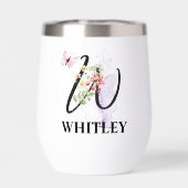 Elegant Script Letter W Monogram Gepersonaliseerde (Achterkant)