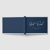 Elegant, Script Lettertype, Blauw, Bruiloft Gasten Gastenboek (Volledig)
