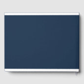 Elegant, Script Lettertype, Blauw, Bruiloft Gasten Gastenboek (Achterkant)