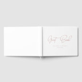 Elegant, Script lettertype, wit, bruiloft gastenbo Gastenboek (Volledig)