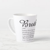 Elegant Script Leuk Cool Beste Broer Definitie  Latte Mok (Linkerhoek)