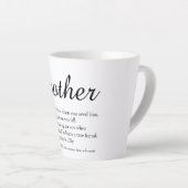 Elegant Script Leuk Cool Beste Broer Definitie  Latte Mok (Rechterhoek)