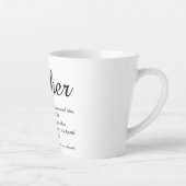 Elegant Script Leuk Cool Beste Broer Definitie  Latte Mok (Rechts)