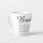 Elegant Script Leuk Cool Beste Broer Definitie Latte Mok (Linkerhoek)