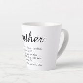 Elegant Script Leuk Cool Beste Broer Definitie Latte Mok (Rechterhoek)