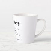 Elegant Script Leuk Cool Beste Broer Definitie Latte Mok (Rechts)
