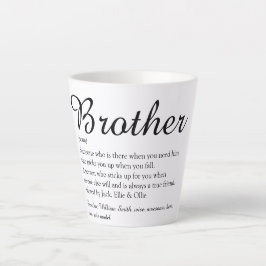 Elegant Script Leuk Cool Beste Broer Definitie  Latte Mok