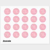 Elegant Script Lichtroze Baby shower Sticker (Vel)