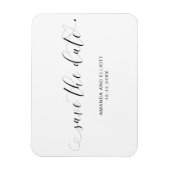 Elegant Script Lief Hart Trouwkaart Save the Date Magneet (Verticaal)