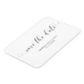 Elegant Script Lief Hart Trouwkaart Save the Date Magneet (Linkerzijde)