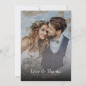 Elegant Script Liefde & Bedankt Fotocollage Weddin (Voorkant)