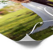 Elegant Script Liefde Trouw Bruid en Bruidegom Fot Poster (Hoek)