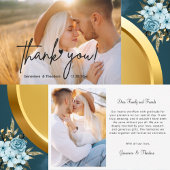 Elegant Script Liefde Trouwfoto Gepersonaliseerd Bedankkaart