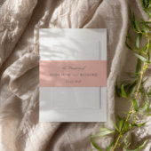 Elegant Script Light Coral Rococo Wedding Uitnodigingen Wikkel