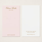 Elegant Script Light Pink earning Display Visitekaartje (Voorkant /achterkant)