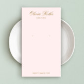 Elegant Script Light Pink earning Display Visitekaartje