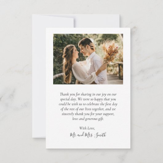 Elegant Script Lila 3 Photo Collage Wedding Bedankkaart (Achterkant)