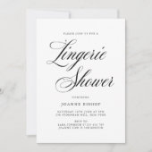 Elegant Script Lingerie Vrijgezellenfeest Kaart (Voorkant)