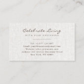 Elegant script logo eenvoudig chique modern beige  visitekaartje (Achterkant)