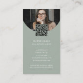 Elegant Script Logo en QR Code Real Estate Visitekaartje (Achterkant)