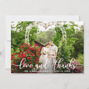 Elegant Script Love en Bedankt   Weddenfoto