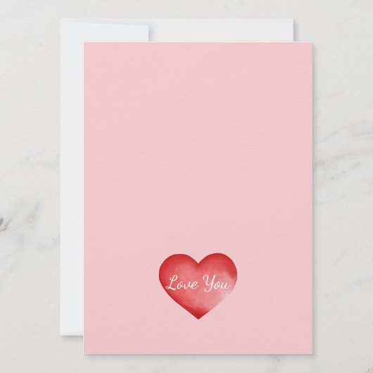 Elegant Script Love Heart Holiday Kaart (Achterkant)