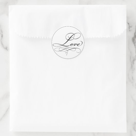 Elegant Script Love Sticker (Tas)