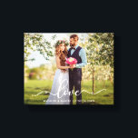 Elegant Script Love Wedding Bride and Groom Photo Canvas Afdruk<br><div class="desc">Love Elegant Script Wedding Bride and Groom Photo Canvas Print</div>
