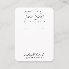 Elegant Script Made Love Heart Earning Display Visitekaartje