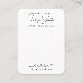 Elegant Script Made Love Heart Earning Display Visitekaartje