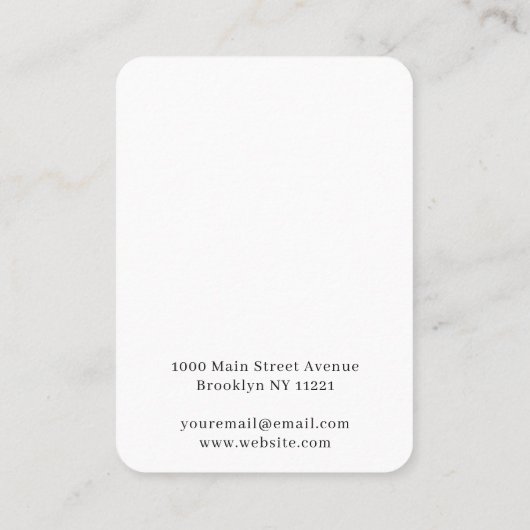 Elegant Script Made Love Heart Earning Display Visitekaartje (Achterkant)