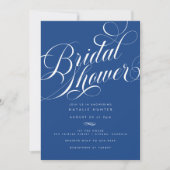 Elegant Script Marseille Bleu Vrijgezellenfeest Kaart (Voorkant)