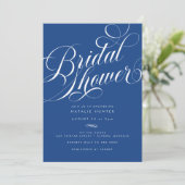 Elegant Script Marseille Bleu Vrijgezellenfeest Kaart (Staand voorkant)