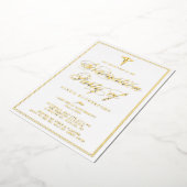 Elegant Script Medical School Graduparty Folie Uitnodiging (Gedraaid)