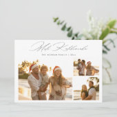 Elegant Script Mele Kalikimaka 3 Photo Beach Feestdagenkaart (Staand voorkant)