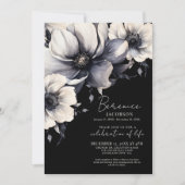 Elegant script Memorial Viering van het leven Kaart (Voorkant)