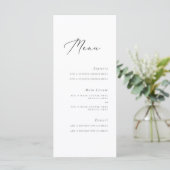 Elegant Script Menu Kaart (Staand voorkant)