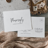 Elegant Script Menu Keuze RSVP-Briefkaart