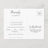 Elegant Script Menu Keuze RSVP-Briefkaart (Achterkant)