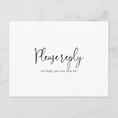 Elegant Script Menu Keuze RSVP-Briefkaart (Voorkant)