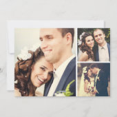 Elegant Script Merrily Married Holiday Foto Feestdagenkaart (Achterkant)