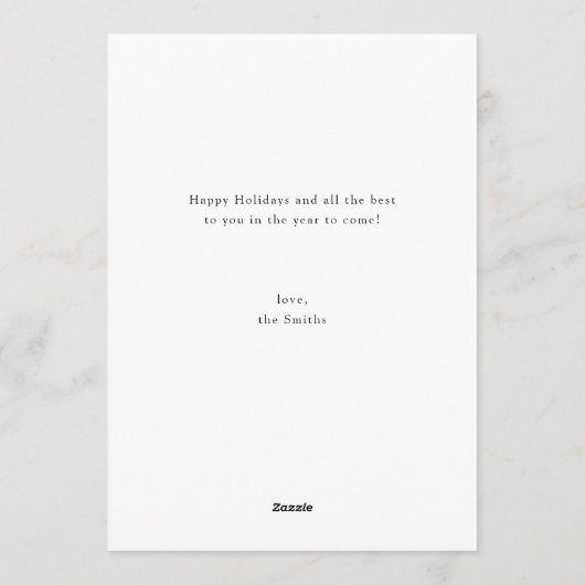 Elegant Script Merry Christmas Family Photo Feestdagenkaart (Achterkant)