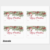 Elegant Script Merry Christmas Holiday Gift Rechthoekige Sticker (Vel)