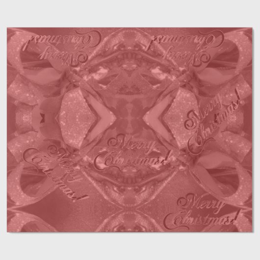 Elegant Script Merry kerst Burgundy Red Cadeaupapier (Vlak)