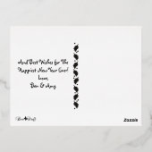 Elegant Script Merry Kerstfoto Folie Feestdagen Briefkaart (Achterkant)