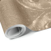 Elegant Script Merry Kerstkoper Brown Cadeaupapier (Rol Hoek)