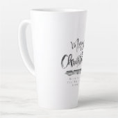 Elegant Script Merry Kerstmis en Happy Nieuwjaar Latte Mok (Linkerhoek)