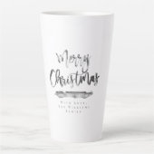 Elegant Script Merry Kerstmis en Happy Nieuwjaar Latte Mok (Voorkant)