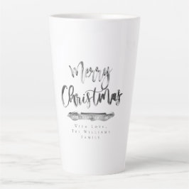 Elegant Script Merry Kerstmis en Happy Nieuwjaar Latte Mok