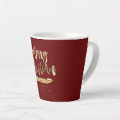 Elegant Script Merry Kerstmis en Happy Nieuwjaar Latte Mok (Rechterhoek)